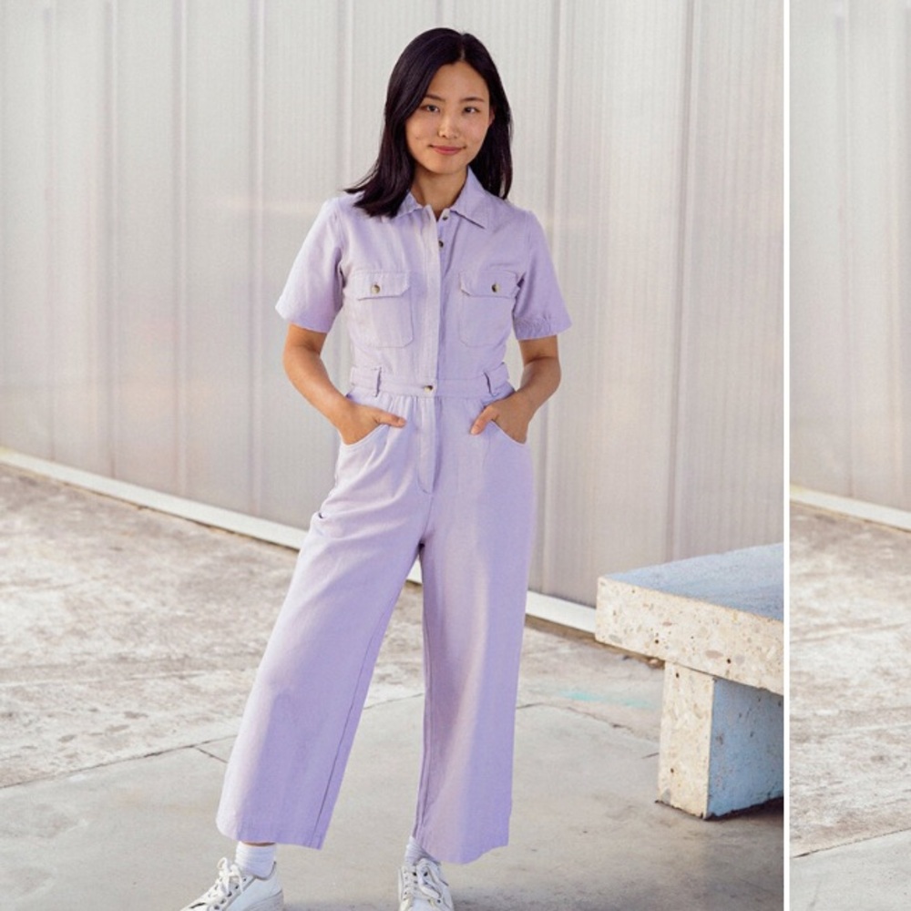 Harper Sage the Sage Utility Jumpsuit in Lavender Size S